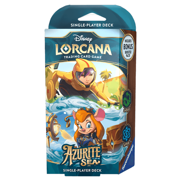 Disney Lorcana Trading Card Game: Azurite Sea - Starter Deck (Go Go Tomago & Gadget Hackwrench)