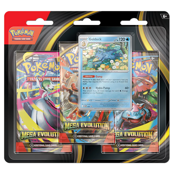Pokemon TCG: Mega Evolution - 3 Pack Blister (Golduck)