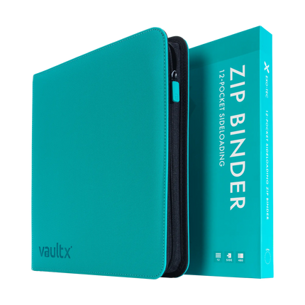 Vault X: 12-Pocket Exo-Tec® Zip Binder (Ocean Blue)