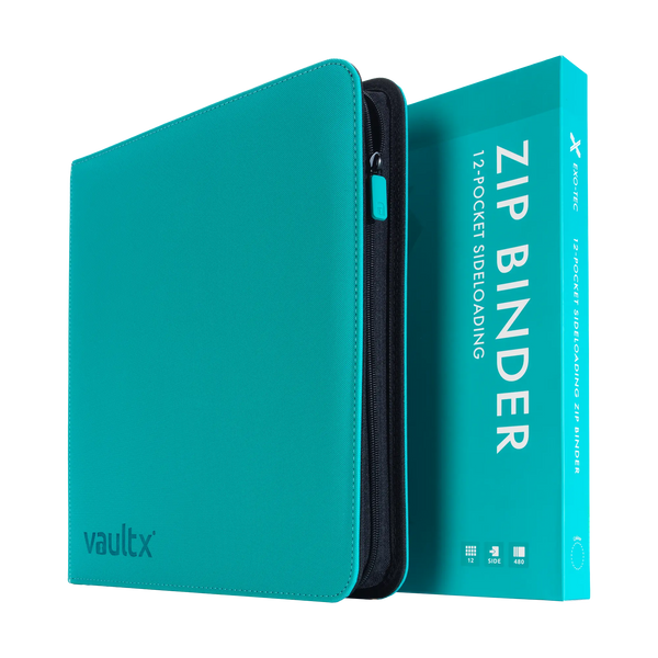 Vault X: 12-Pocket Exo-Tec® Zip Binder (Ocean Blue)