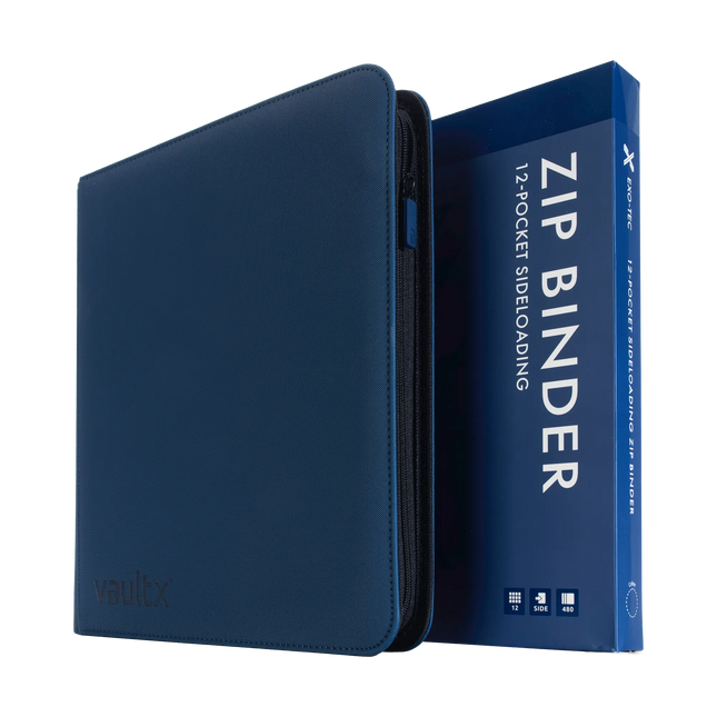 Vault X: 12-Pocket Exo-Tec® Zip Binder (Royal Blue)