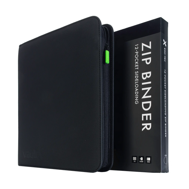 Vault X: 12-Pocket Exo-Tec® Zip Binder (Signature Black)