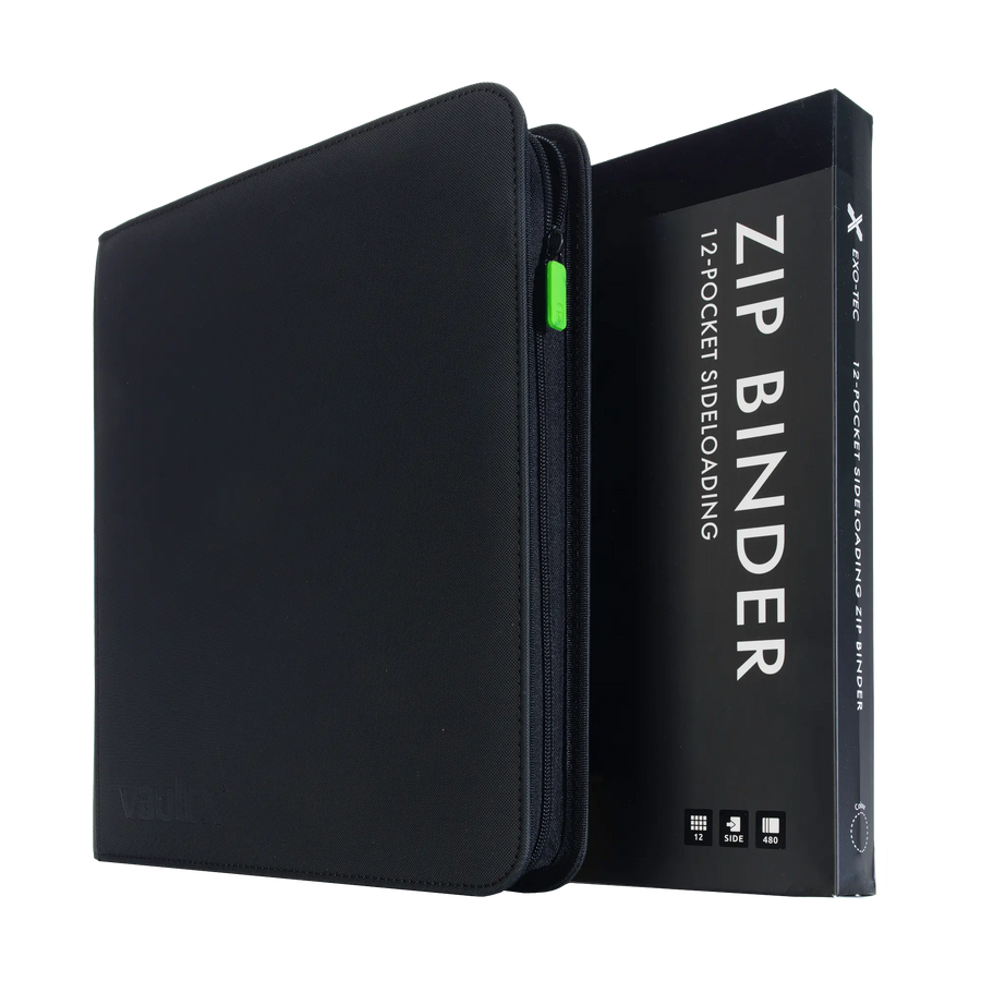 Vault X: 12-Pocket Exo-Tec® Zip Binder (Signature Black)