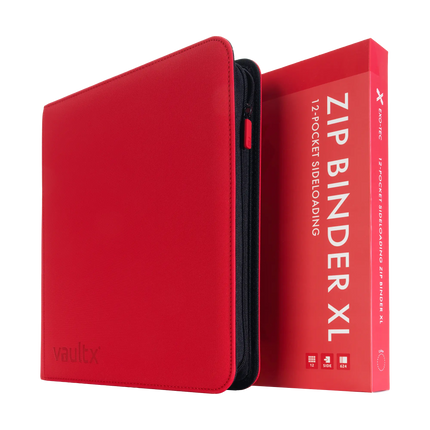 Vault X: 12-Pocket XL Exo-Tec® Zip Binder (Fire Red)