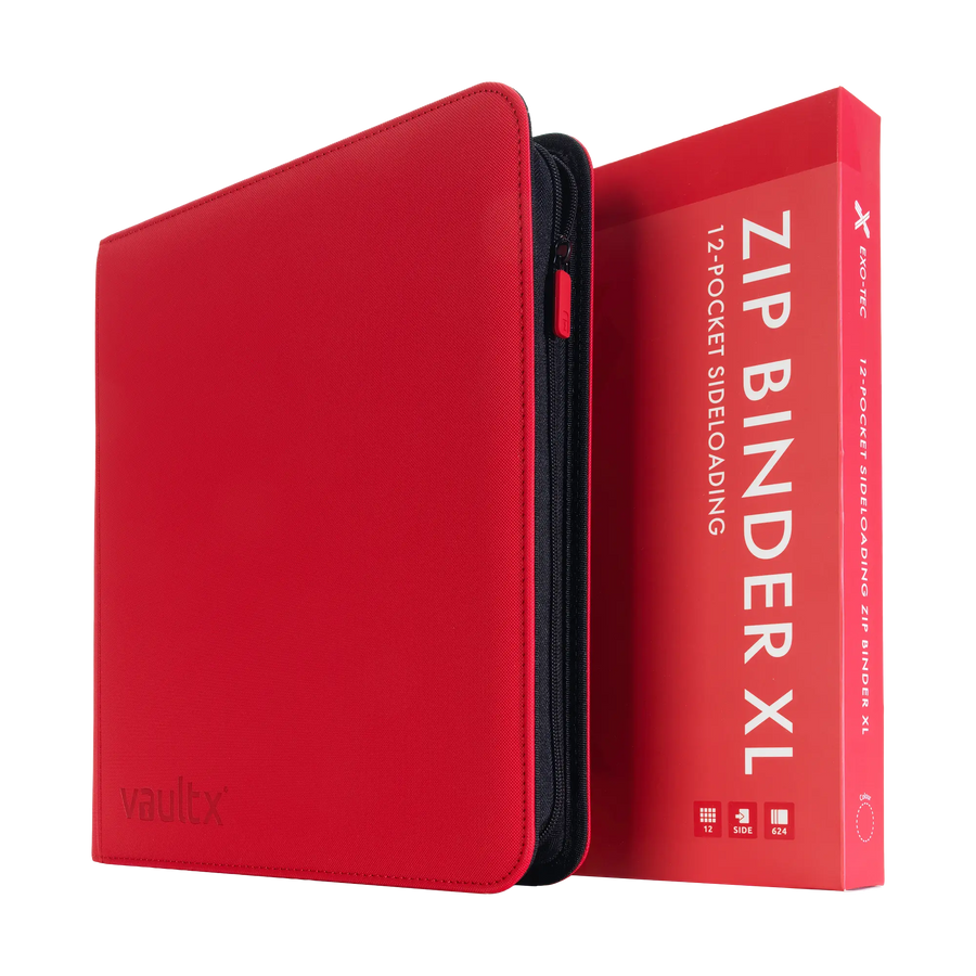 Vault X: 12-Pocket XL Exo-Tec® Zip Binder (Fire Red)
