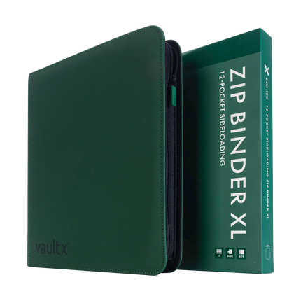 Vault X: 12-Pocket XL Exo-Tec® Zip Binder (Forest Green)