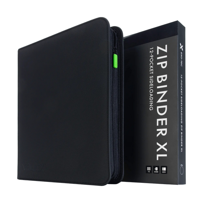 Vault X: 12-Pocket XL Exo-Tec® Zip Binder (Signature Black)