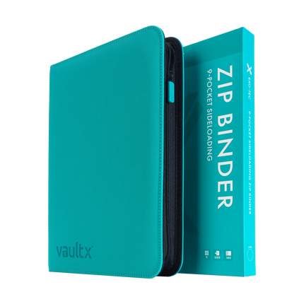 Vault X: 9-Pocket Exo-Tec® Zip Binder (Ocean Blue)
