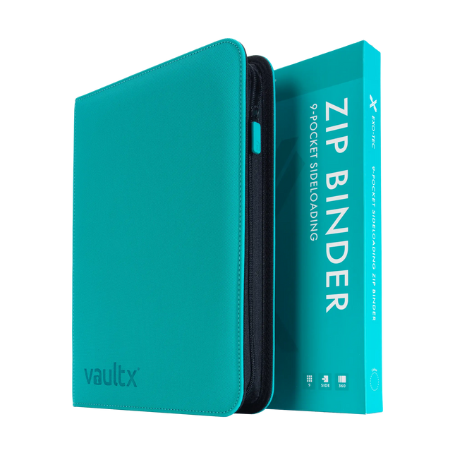 Vault X: 9-Pocket Exo-Tec® Zip Binder (Ocean Blue)