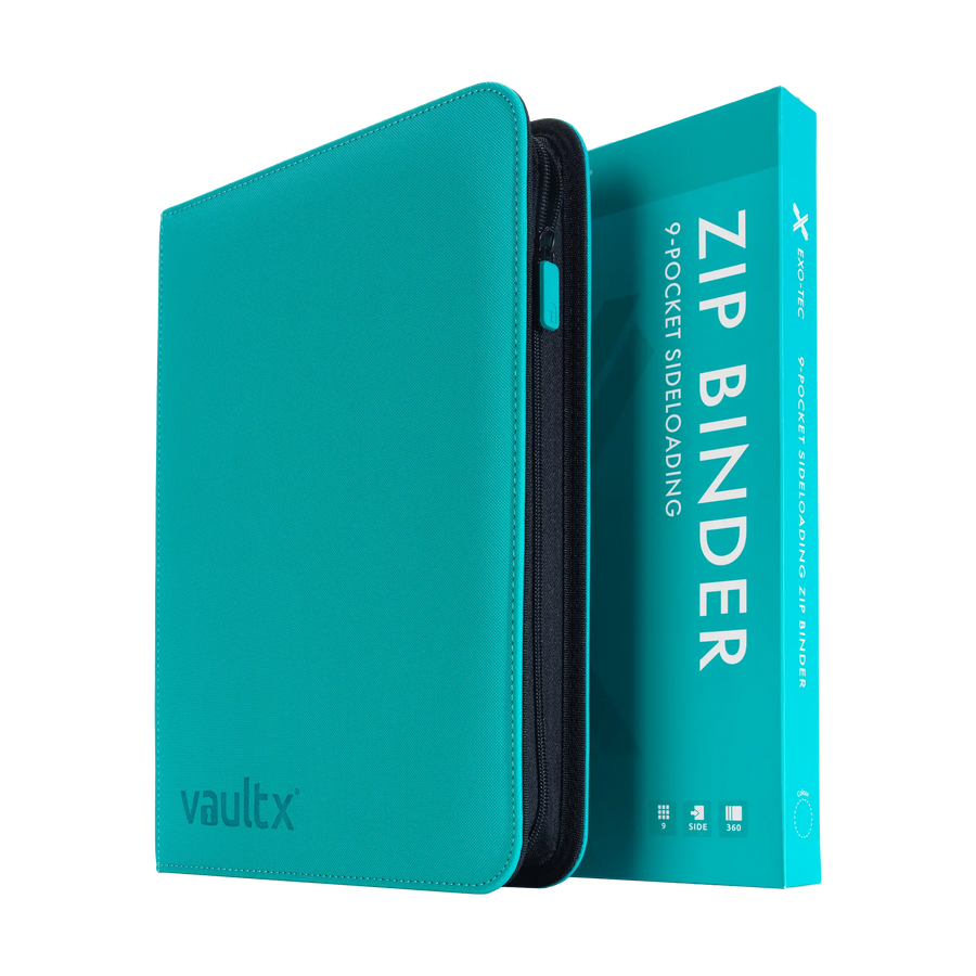 Vault X: 9-Pocket Exo-Tec® Zip Binder (Ocean Blue)
