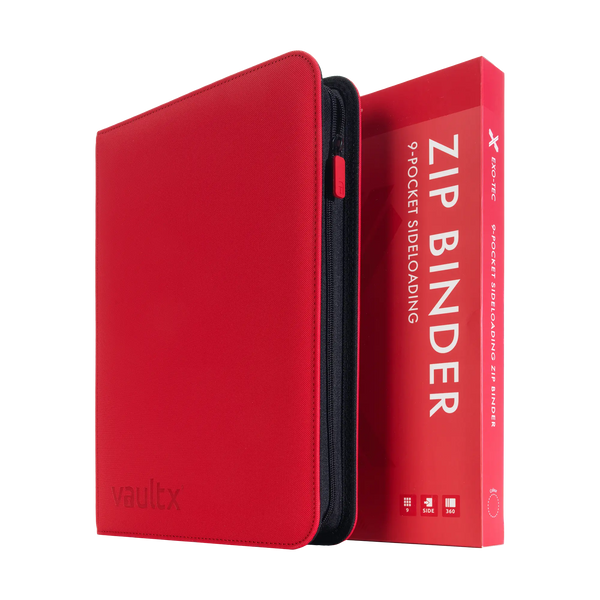 Vault X: 9-Pocket Exo-Tec® Zip Binder (Fire Red)