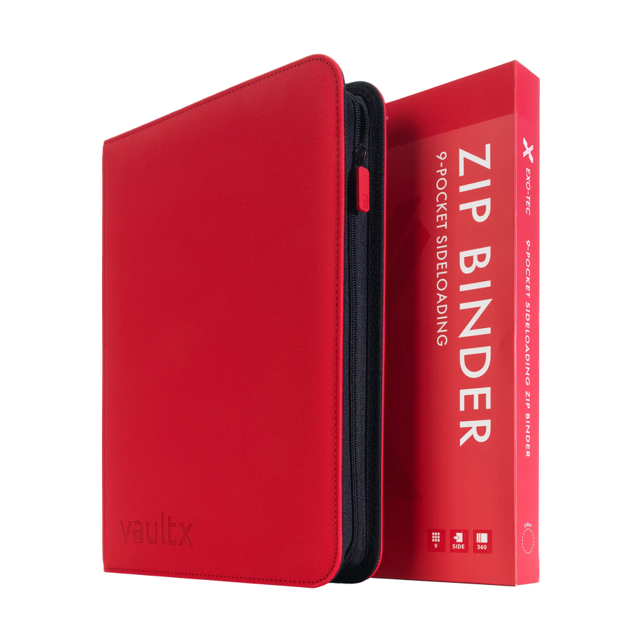Vault X: 9-Pocket Exo-Tec® Zip Binder (Fire Red)