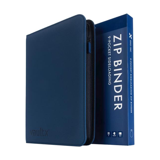 Vault X: 9-Pocket Exo-Tec® Zip Binder (Royal Blue)