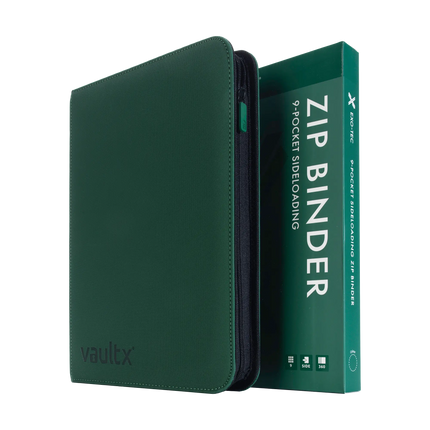 Vault X: 9-Pocket Exo-Tec® Zip Binder (Forest Green)
