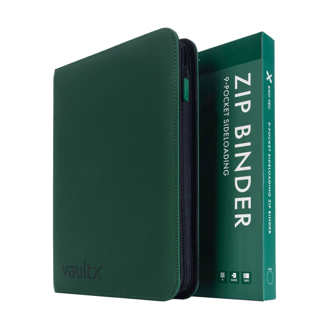 Vault X: 9-Pocket Exo-Tec® Zip Binder (Forest Green)