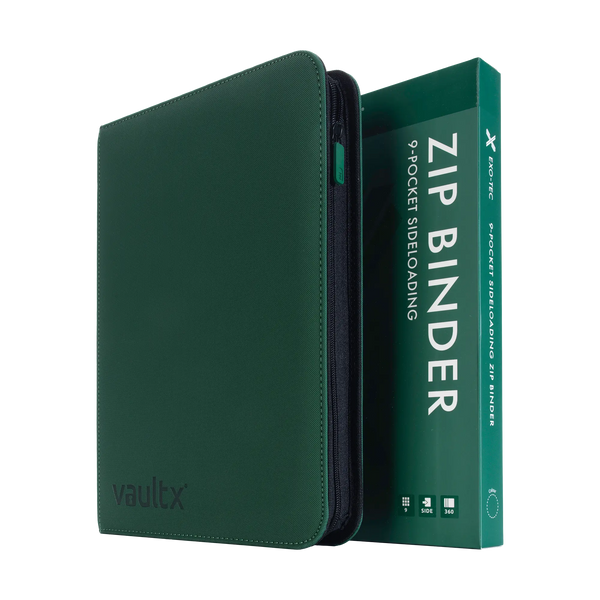 Vault X: 9-Pocket Exo-Tec® Zip Binder (Forest Green)