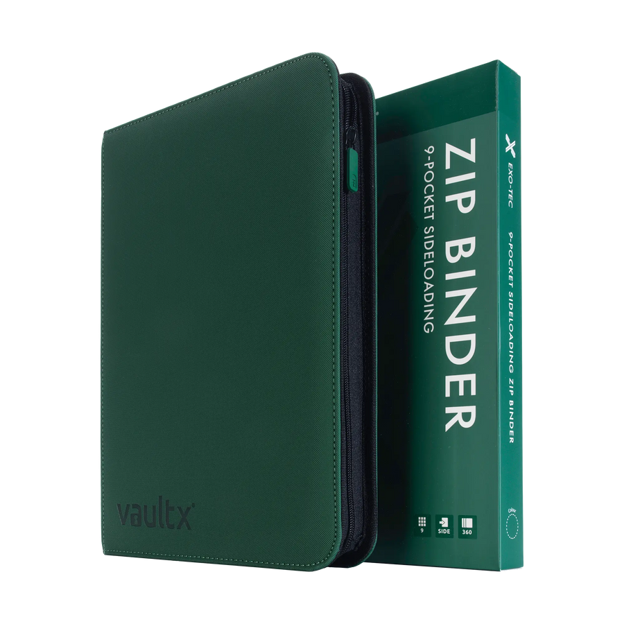 Vault X: 9-Pocket Exo-Tec® Zip Binder (Forest Green)