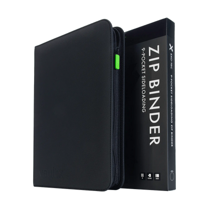 Vault X: 9-Pocket Exo-Tec® Zip Binder (Signature Black)