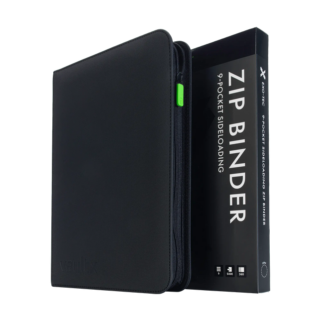 Vault X: 9-Pocket Exo-Tec® Zip Binder (Signature Black)
