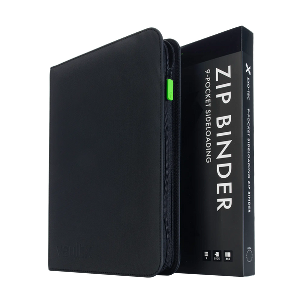 Vault X: 9-Pocket Exo-Tec® Zip Binder (Signature Black)