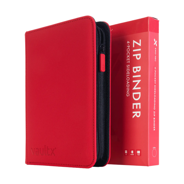 Vault X: 4-Pocket Exo-Tec® Zip Binder (Fire Red)