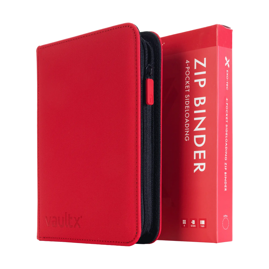 Vault X: 4-Pocket Exo-Tec® Zip Binder (Fire Red)