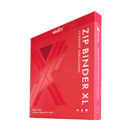 Vault X: 12-Pocket XL Exo-Tec® Zip Binder (Fire Red)