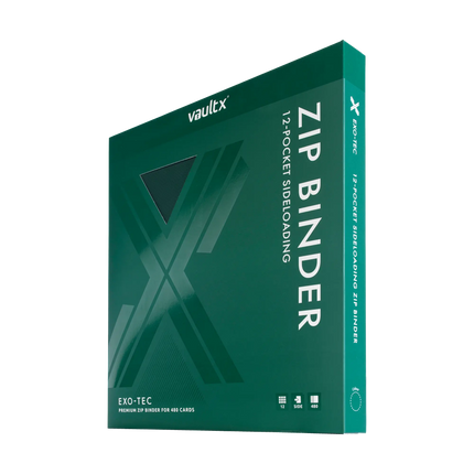 Vault X: 12-Pocket Exo-Tec® Zip Binder (Forest Green)