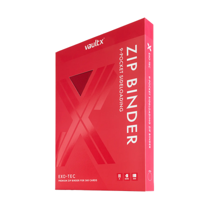Vault X: 9-Pocket Exo-Tec® Zip Binder (Fire Red)