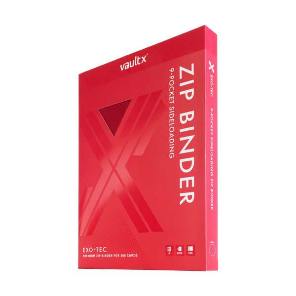 Vault X: 9-Pocket Exo-Tec® Zip Binder (Fire Red)