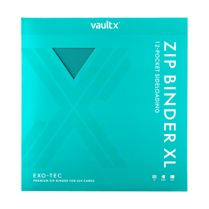 Vault X: 12-Pocket XL Exo-Tec® Zip Binder (Ocean Blue)