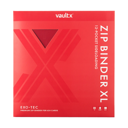 Vault X: 12-Pocket XL Exo-Tec® Zip Binder (Fire Red)