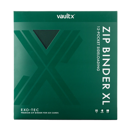 Vault X: 12-Pocket XL Exo-Tec® Zip Binder (Forest Green)