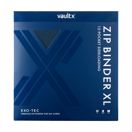 Vault X: 12-Pocket XL Exo-Tec® Zip Binder (Royal Blue)