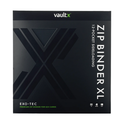 Vault X: 12-Pocket XL Exo-Tec® Zip Binder (Signature Black)