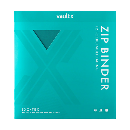 Vault X: 12-Pocket Exo-Tec® Zip Binder (Ocean Blue)