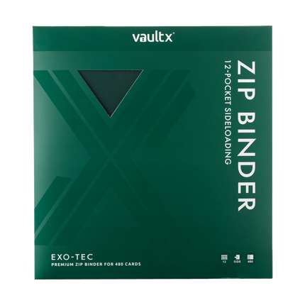 Vault X: 12-Pocket Exo-Tec® Zip Binder (Forest Green)