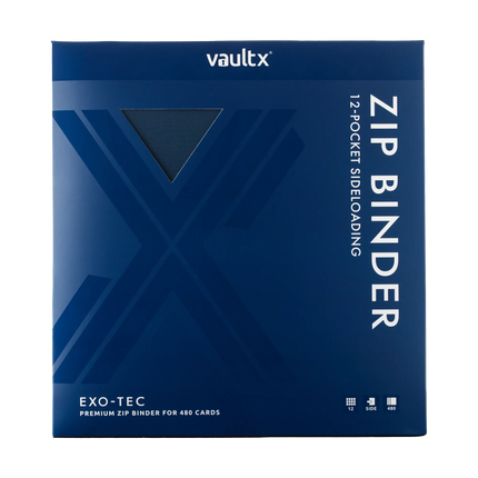 Vault X: 12-Pocket Exo-Tec® Zip Binder (Royal Blue)