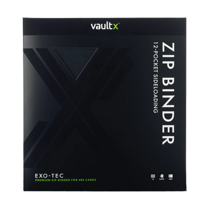 Vault X: 12-Pocket Exo-Tec® Zip Binder (Signature Black)