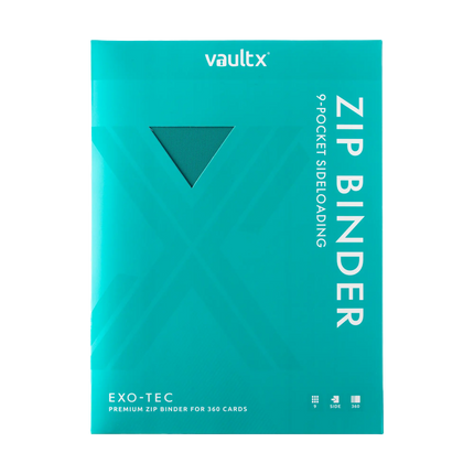Vault X: 9-Pocket Exo-Tec® Zip Binder (Ocean Blue)