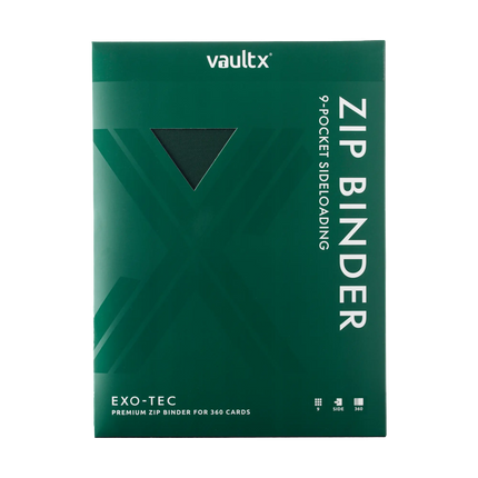 Vault X: 9-Pocket Exo-Tec® Zip Binder (Forest Green)