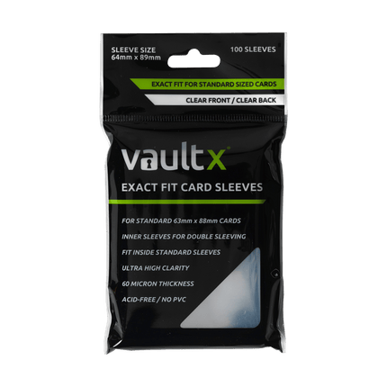 Vault X: Exact Fit Card Sleeves (100 Sleeves)