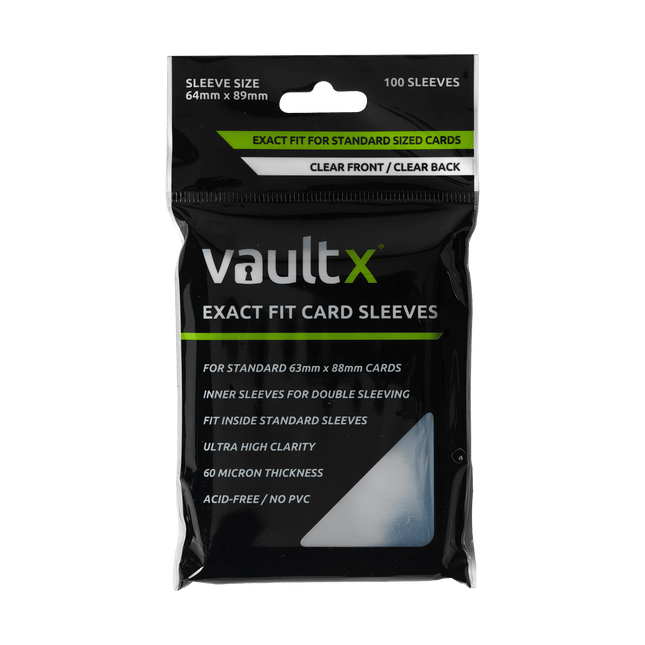 Vault X: Exact Fit Card Sleeves (100 Sleeves)