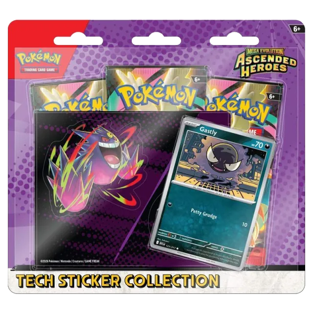 Pokemon TCG: Mega Evolution - Ascended Heroes - Tech Sticker Collection - Ghastly