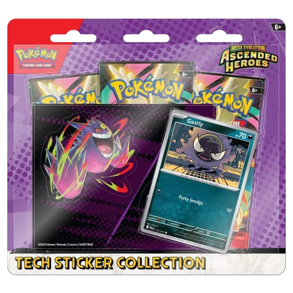 Pokemon TCG: Mega Evolution - Ascended Heroes - Tech Sticker Collection - Ghastly