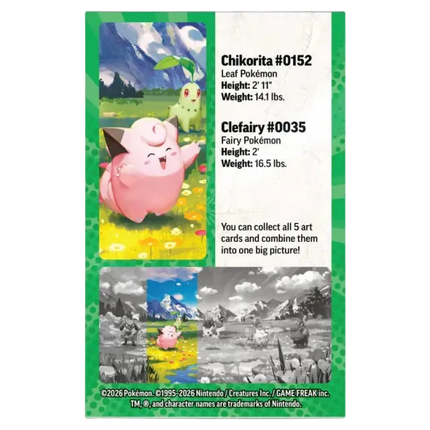 Pokemon TCG: Mega Evolution - Ascended Heroes - Mini Tin - Clefairy & Chikorita