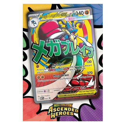 Pokemon TCG: Mega Evolution - Ascended Heroes - Premium Poster Collection - Mega Lucario