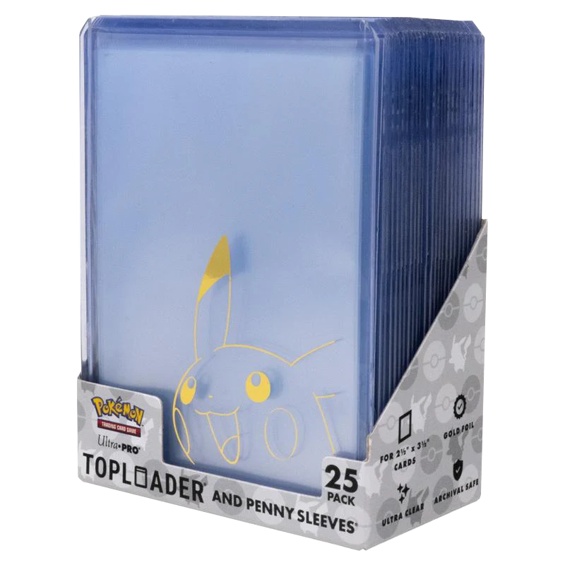 Ultra Pro - Penny Sleeve & Toploader Combo - Pikachu (25 Sleeves)