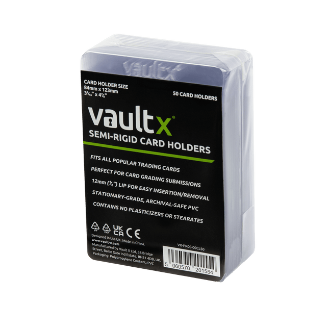 Vault X: Semi-Rigid Card Holders (50 Pack)