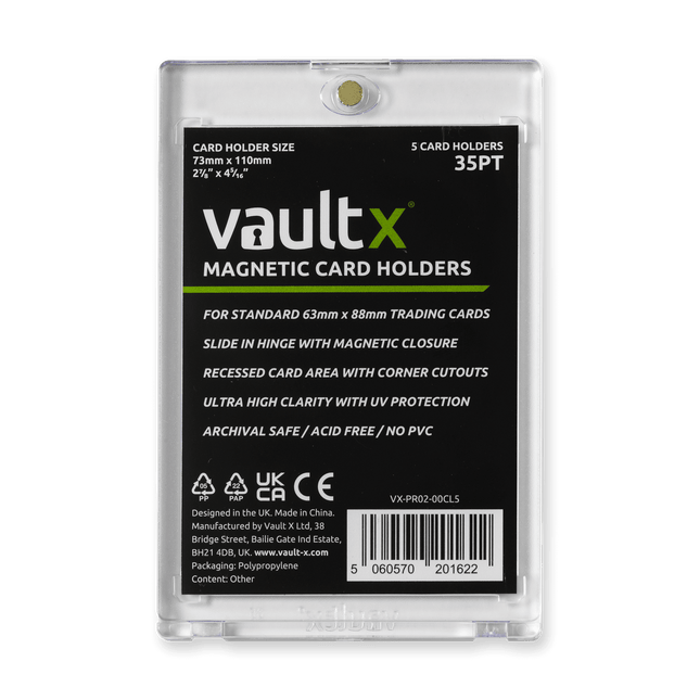 Vault X: Magnetic Card Holders - 35pt (5 pack)
